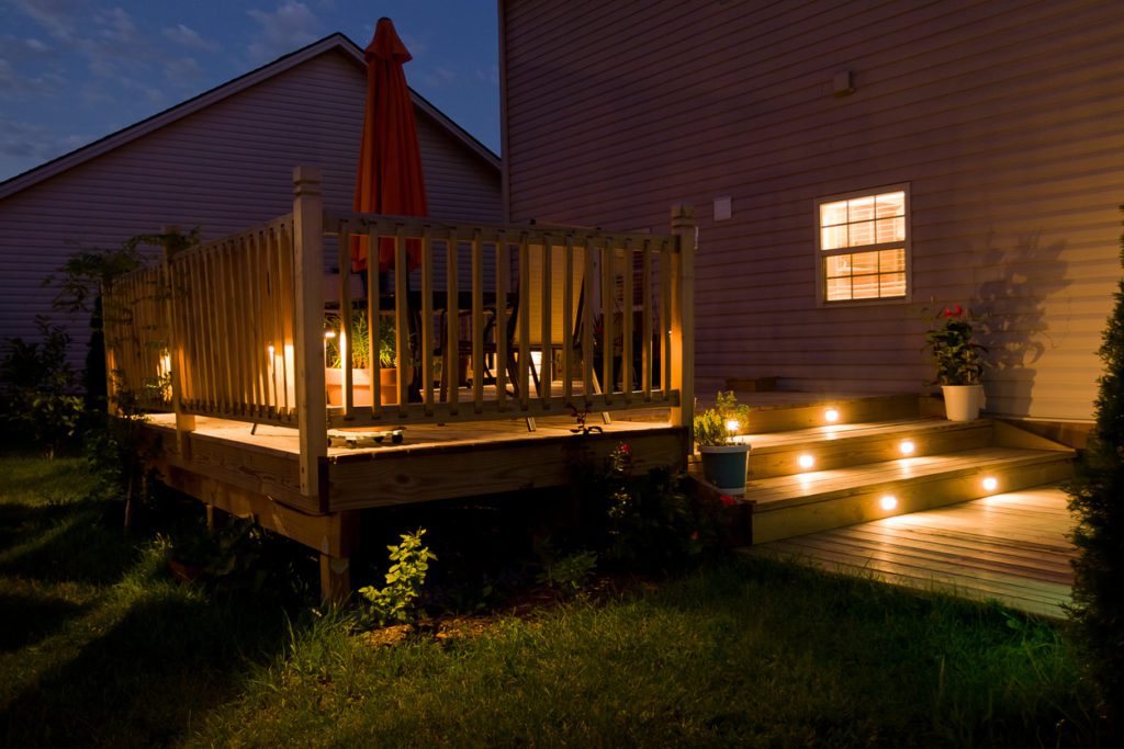 Custom Deck Lighting by a Licensed Contractor